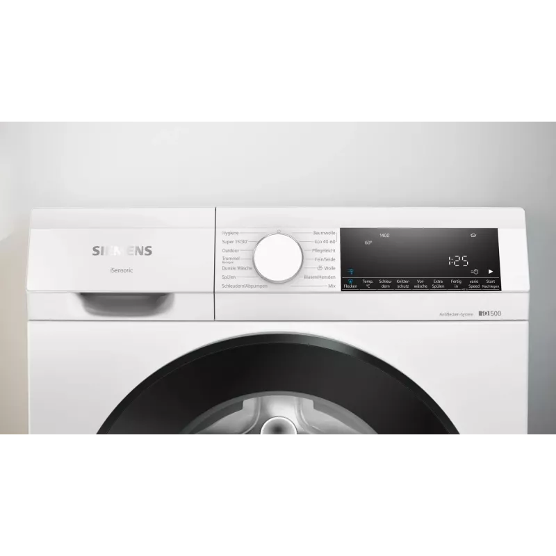 Siemens iQ500 WG34G2070 skalbimo mašina įkraunama iš priekio 8 kg 1400 aps./min. Balta
