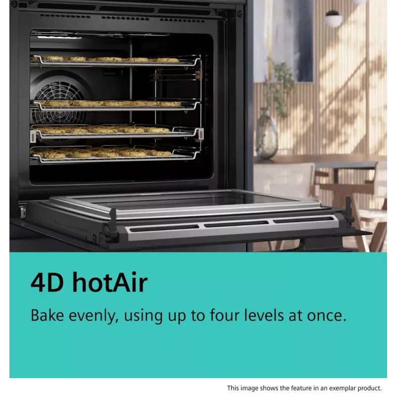 Siemens iQ700 CM776GKB1 orkaitė 45 L 900 W Juoda, Nerūdijantis plienas