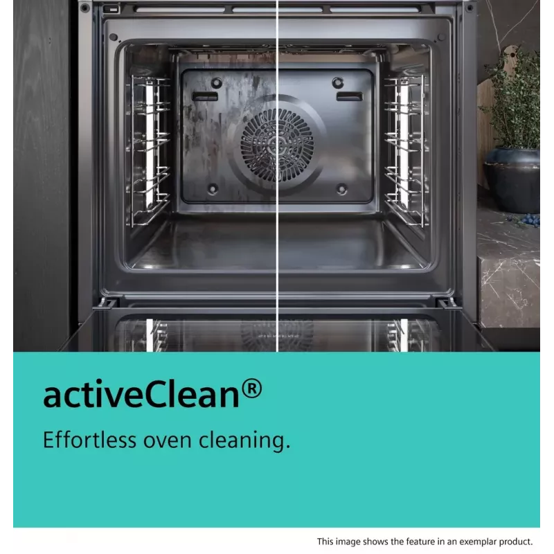 Siemens iQ700 CM776GKB1 orkaitė 45 L 900 W Juoda, Nerūdijantis plienas