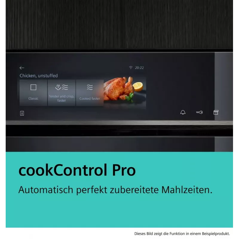 Siemens iQ700 CM776GKB1 orkaitė 45 L 900 W Juoda, Nerūdijantis plienas