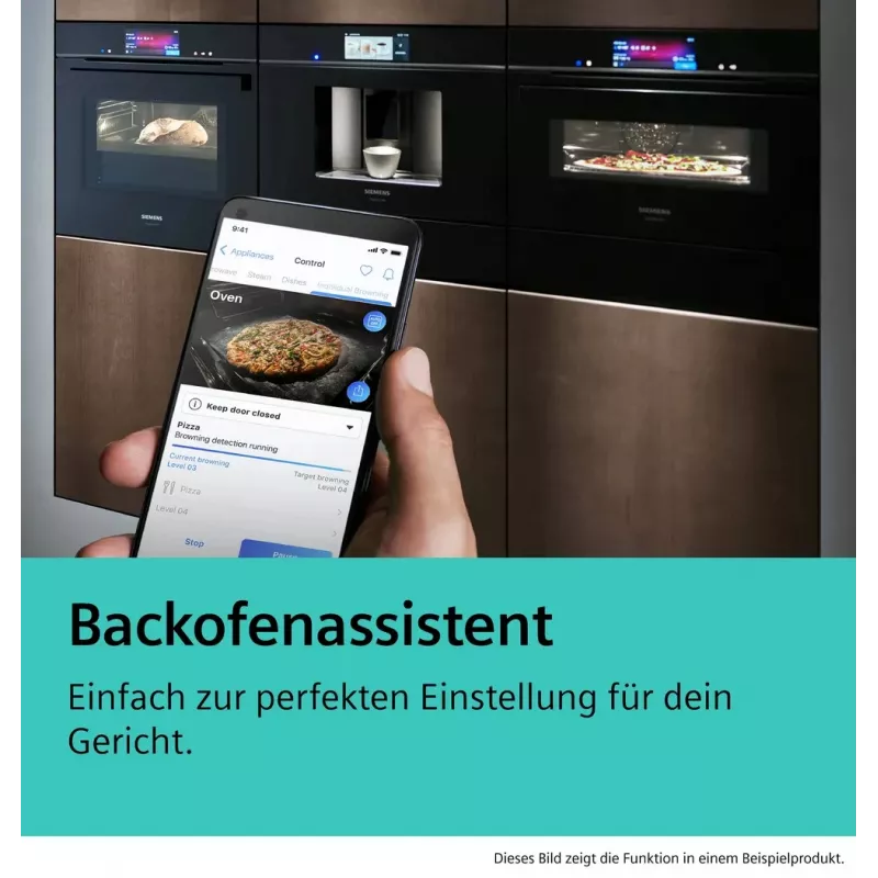 Siemens iQ700 CM776GKB1 orkaitė 45 L 900 W Juoda, Nerūdijantis plienas
