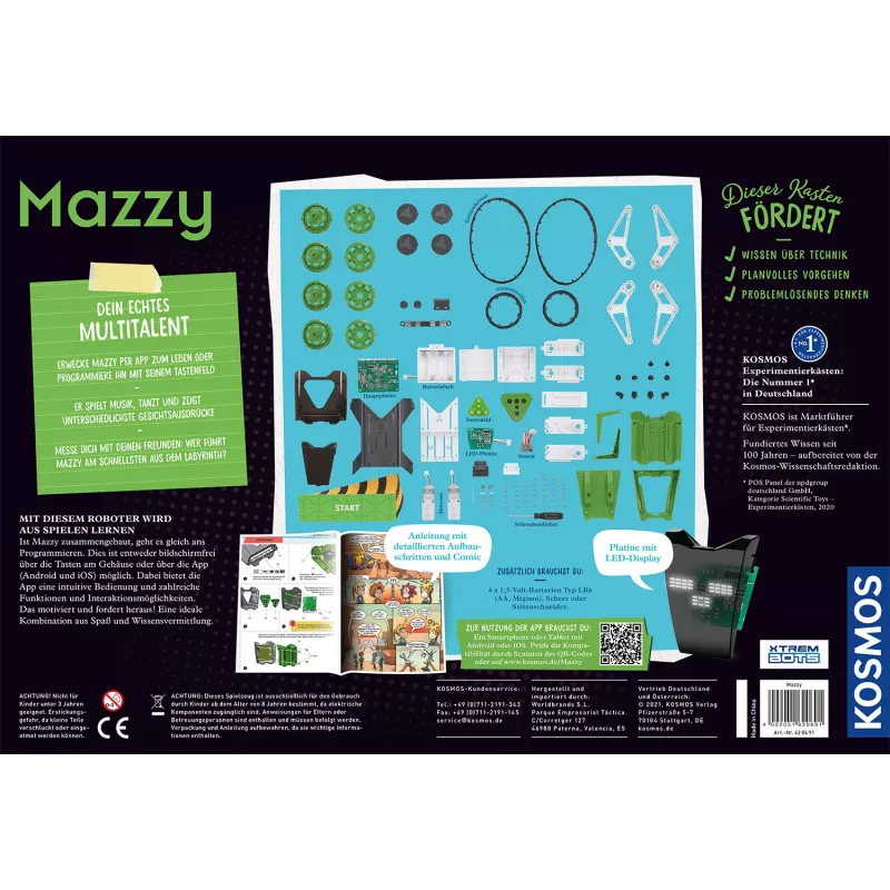 Kosmos Mazzy, Robotas, Inžinerija, 8 metų