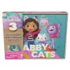 Žaidimai Gabby's Dollhouse, 3 medinės dėlionės po 24 detales su medine dėžute vaikams, nuo 3 metų