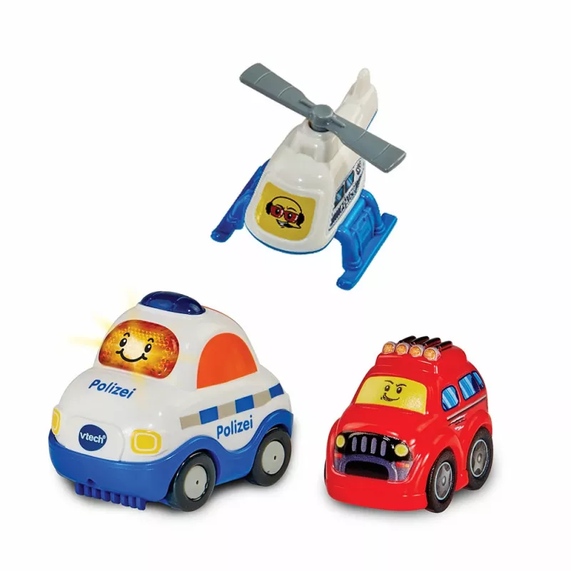 Žaislų rinkinys VTech Tut Tut Baby Flitzer policijos stotis 80-569904 su interaktyviomis funkcijomis ir transporto priemonėmis