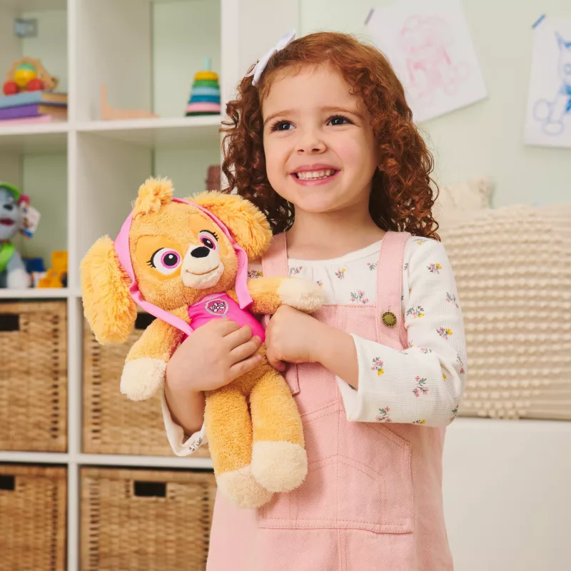 „PAW Patrol GUND Official Skye Take Along Buddy“ pliušinis žaislas, aukščiausios kokybės kimštinis gyvūnėlis vaikams nuo 1 metų, rožinė / ruda, 13”