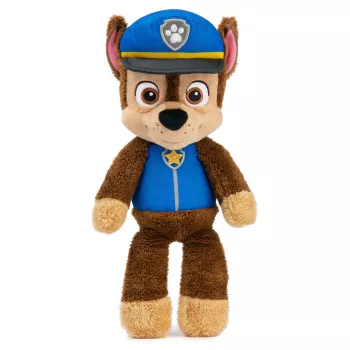 PAW Patrol GUND oficialus Chase`o nešiojamas pliušinis žaislas, aukštos kokybės minkštas žaislas vyresniems nei 1 metų vaikams, mėlynas/rudas, 13 colių