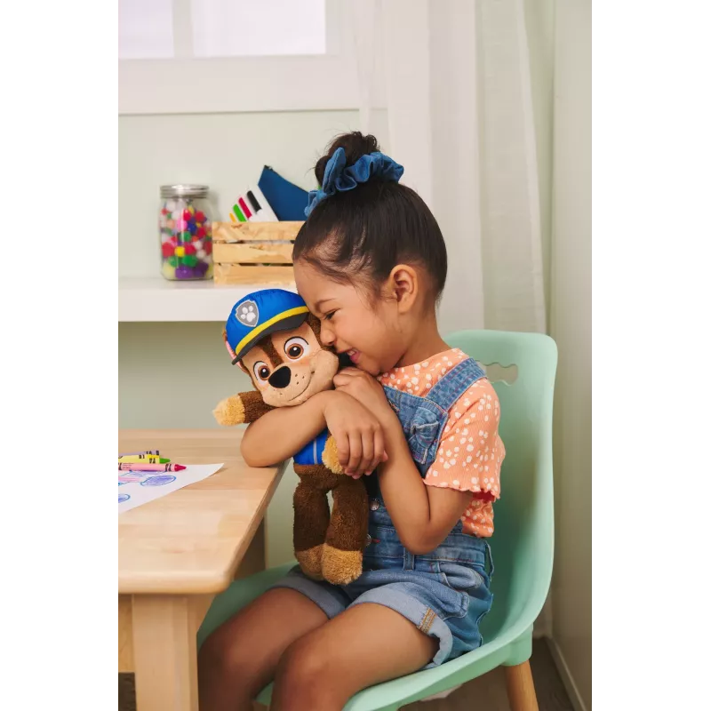PAW Patrol GUND oficialus Chase`o nešiojamas pliušinis žaislas, aukštos kokybės minkštas žaislas vyresniems nei 1 metų vaikams, mėlynas/rudas, 13 colių