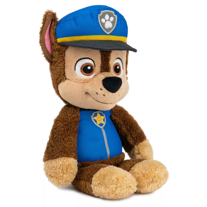 PAW Patrol GUND oficialus Chase`o nešiojamas pliušinis žaislas, aukštos kokybės minkštas žaislas vyresniems nei 1 metų vaikams, mėlynas/rudas, 13 colių