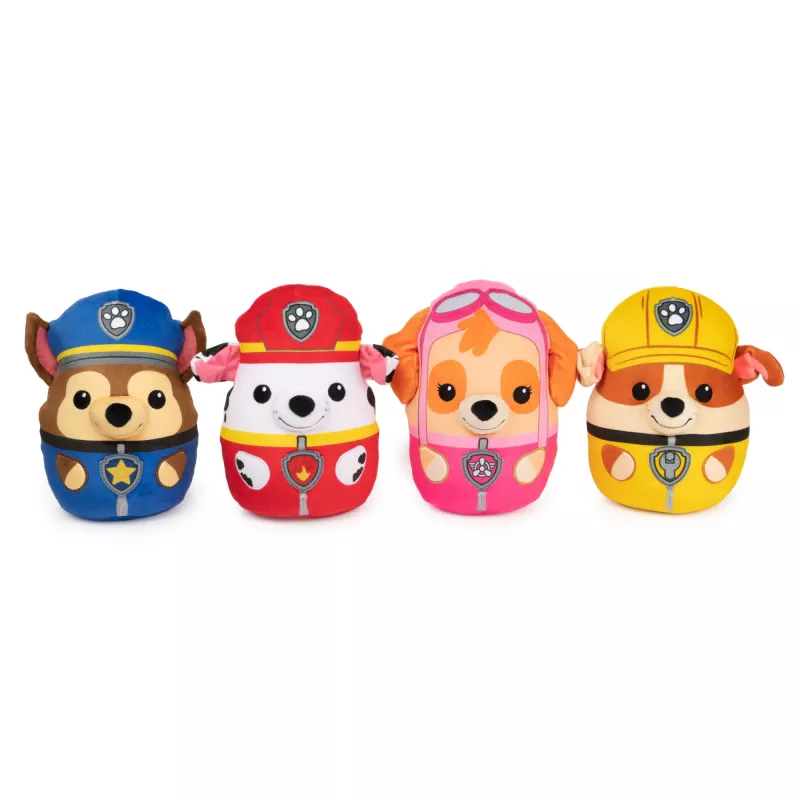 PAW Patrol GUND Marshall Squish Plush, oficialus žaislas iš populiaraus animacinio filmuko, minkšta kimštinė figūrėlė vaikams nuo 1 metų, 8 colių