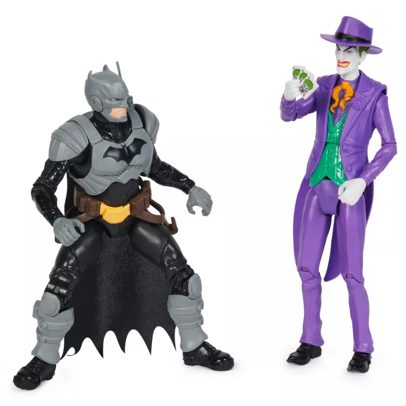 DC Comics, Batman Adventures, Batman vs The Joker veiksmo figūrėlių rinkinys, 2 figūrėlės, 12 šarvų aksesuarų, 12 colių Super Hero žaislas berniukams ir mergaitėms