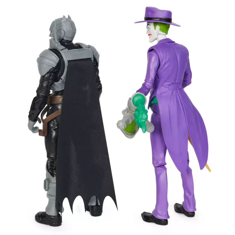 DC Comics, Batman Adventures, Batman vs The Joker veiksmo figūrėlių rinkinys, 2 figūrėlės, 12 šarvų aksesuarų, 12 colių Super Hero žaislas berniukams ir mergaitėms