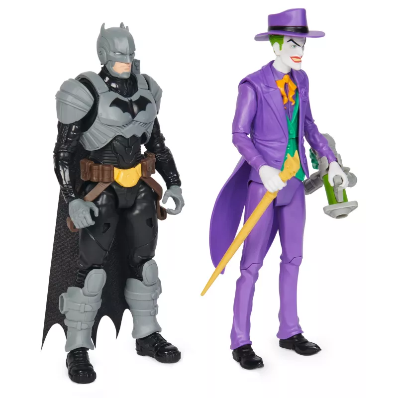 DC Comics, Batman Adventures, Batman vs The Joker veiksmo figūrėlių rinkinys, 2 figūrėlės, 12 šarvų aksesuarų, 12 colių Super Hero žaislas berniukams ir mergaitėms