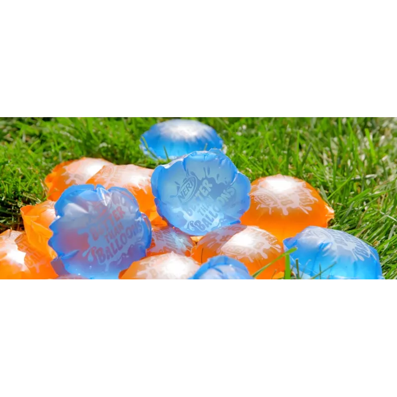 Nerf Super Soaker Better Than Balloons vandens žaislai, lengvas 1 dalies sutvarkymas, 108 kapsulės, daugybė žaidimo būdų, vandens pramogos kieme, dovanos vaikams, amžius 3+
