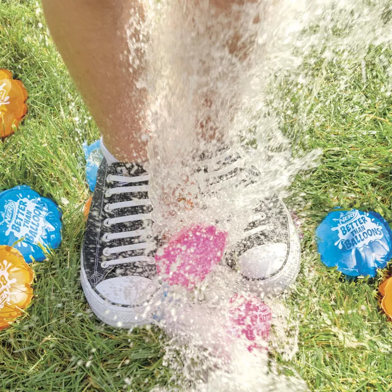 Nerf Super Soaker Better Than Balloons vandens žaislai, lengvas 1 dalies sutvarkymas, 108 kapsulės, daugybė žaidimo būdų, vandens pramogos kieme, dovanos vaikams, amžius 3+