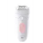 Braun Silk-épil 5 Silk-epil 5 SE5-230 Epiliatorius, rožinis, baltas, 28 pincetai, MicroGrip, 0,5 mm, baterija, įmontuota baterija