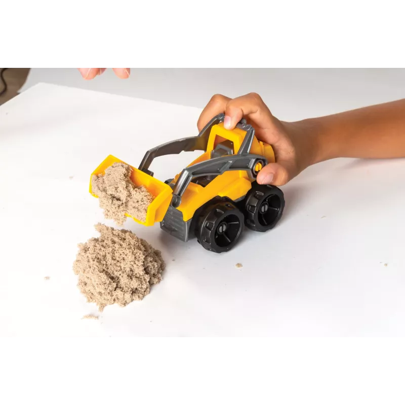 Kinetic Sand , Dig N' Demolish rinkinys su 1 svaru žaidimo smėlio ir žaisliniu sunkvežimiu, sensoriniai žaislai vaikams nuo 5 metų