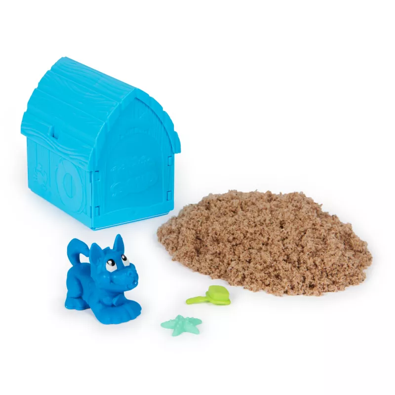 Vaikiškas kinetinio smėlio rinkinys Spinmaster Kinetic Sand Doggie Dig su formele, įvairiaspalvis, amžius 5+