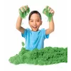 „Kinetic Sand“, 2 svarų žalios spalvos žaidimų smėlis, formuojami sensoriniai žaislai vaikams, pakartotinai uždaromas maišelis (pakuotė gali skirtis), nuo 3 metų