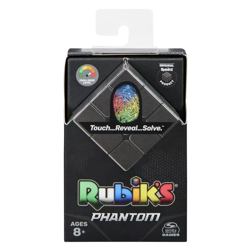 Rubik’s Phantom, 3x3 kubas pažangi technologija sunkus 3D galvosūkis kelionių žaidimas streso mažinimo fidget žaislas aktyvumo kubas, suaugusiems ir vaikams nuo 8 metų