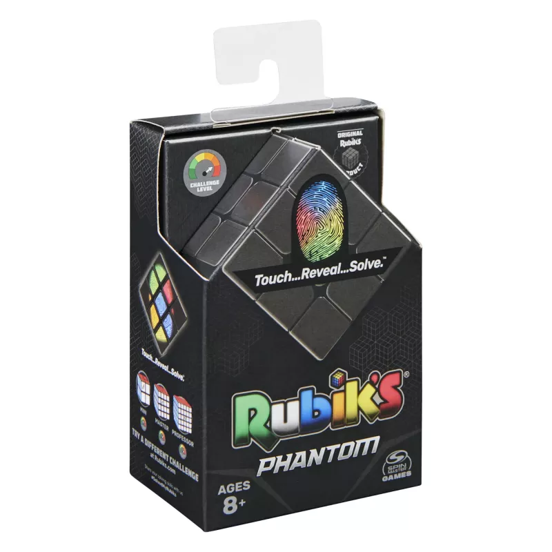 Rubik’s Phantom, 3x3 kubas pažangi technologija sunkus 3D galvosūkis kelionių žaidimas streso mažinimo fidget žaislas aktyvumo kubas, suaugusiems ir vaikams nuo 8 metų