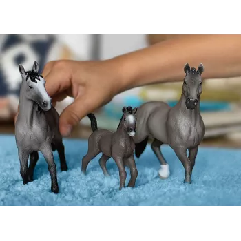 schleich HORSE CLUB Selle Français Mare, 5 metų, Arkliai, Juoda, Pilka, Plastikas