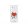 Apsauginis TPU dėklas Samsung Galaxy S24+ — Suit Case White, Red Transparent, 6,7 colio