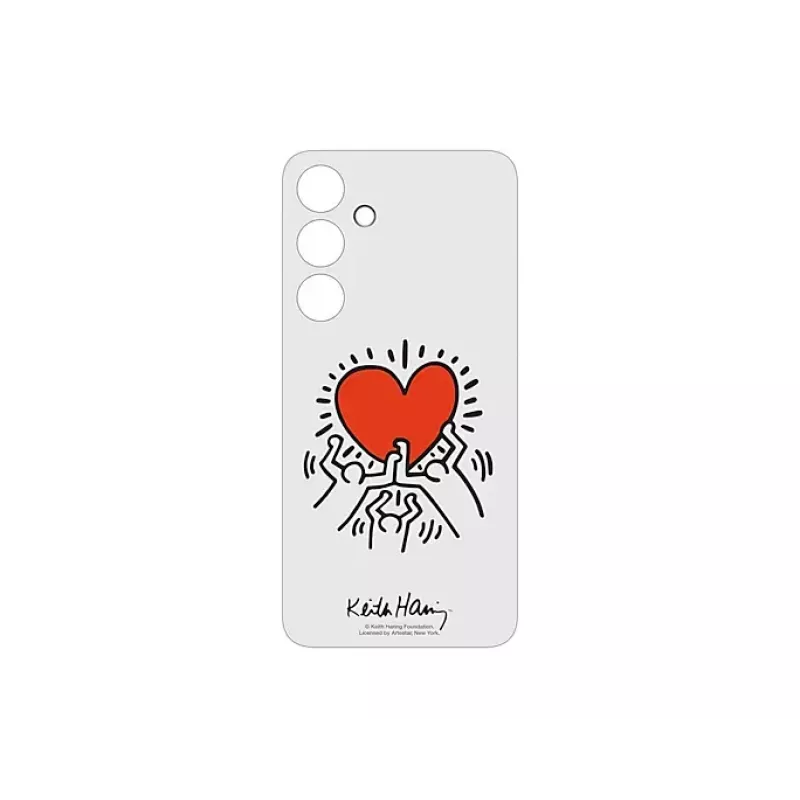 Apsauginis TPU dėklas Samsung Galaxy S24+ — Suit Case White, Red Transparent, 6,7 colio