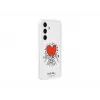 Apsauginis TPU dėklas Samsung Galaxy S24+ — Suit Case White, Red Transparent, 6,7 colio