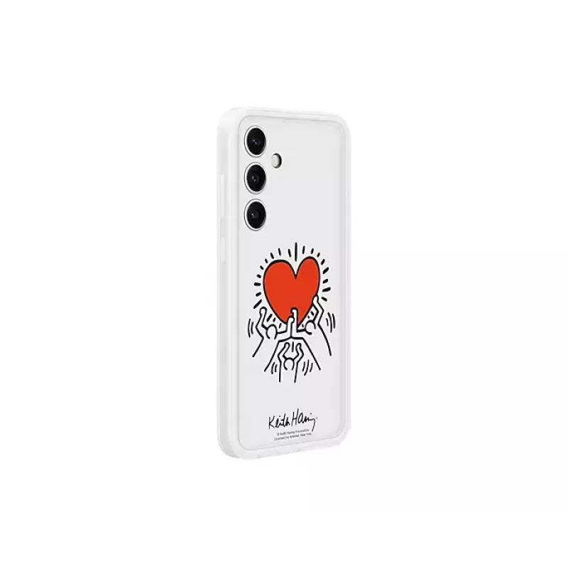 Apsauginis TPU dėklas Samsung Galaxy S24+ — Suit Case White, Red Transparent, 6,7 colio