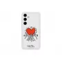 Apsauginis TPU dėklas Samsung Galaxy S24+ — Suit Case White, Red Transparent, 6,7 colio