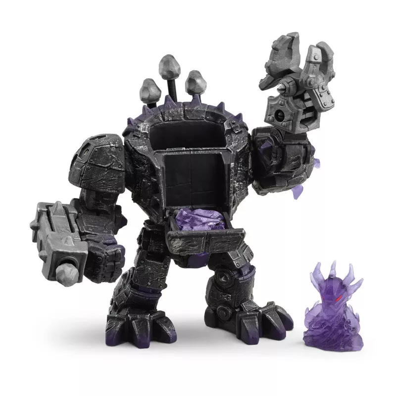 schleich ELDRADOR CREATURES Šešėlių Valdovo Robotas su Maža Būtybe Juodas