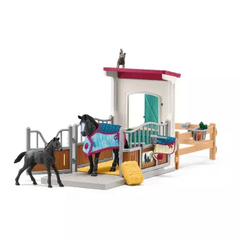 schleich HORSE CLUB Arklidė su kumele ir kumeliuku, Arklių tvartas, Žirgai, 5 m., Įvairiaspalvis, Plastikas