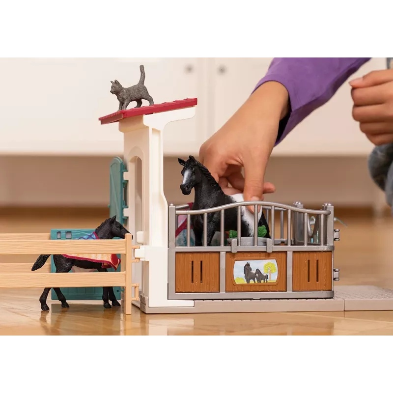 schleich HORSE CLUB Arklidė su kumele ir kumeliuku, Arklių tvartas, Žirgai, 5 m., Įvairiaspalvis, Plastikas