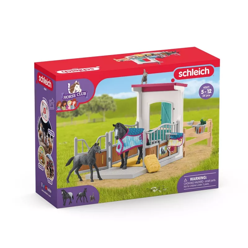 schleich HORSE CLUB Arklidė su kumele ir kumeliuku, Arklių tvartas, Žirgai, 5 m., Įvairiaspalvis, Plastikas