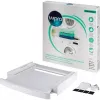 Sukrovimo rinkinys WHIRLPOOL SKS101 60×60 cm skalbimo mašinoms ir džiovyklėms su ištraukiama lentyna ir saugos diržu