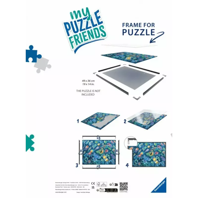 Dėlionės rėmas Ravensburger 17901 – juodas, dėlionėms, rekomenduojamas nuo 12 metų