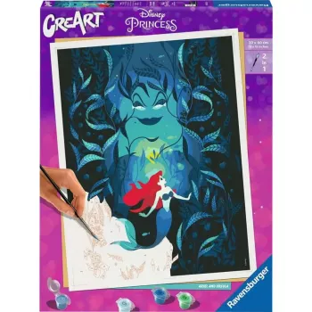 Ravensburger Piešimo rinkinys CreArt Disney Ariel ir Ursula 23732 — piešimo rinkinys vaikams su iš anksto atspausdintu motyvu