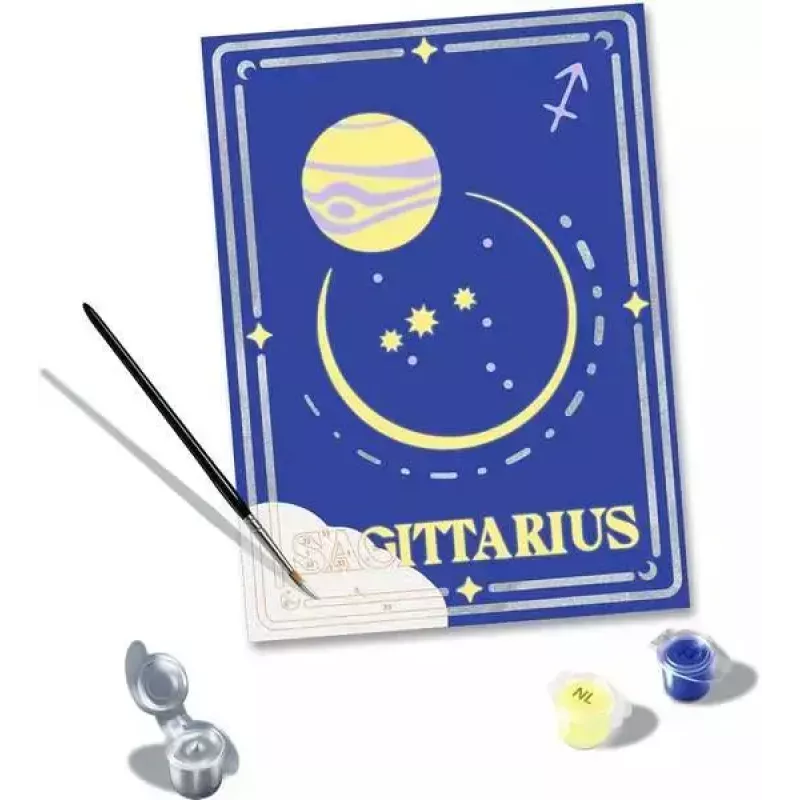 Piešimo pagal numerius rinkinys Ravensburger CreArt – Šaulio zodiako ženklas, modelis 23741