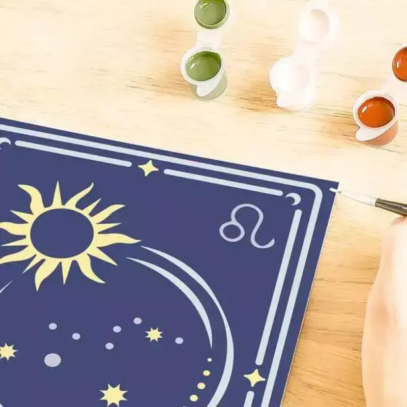Spalvinimo pagal numerius rinkinys Ravensburger CreArt Zodiako ženklas Liūtas – tapybos rinkinys, modelis 23743