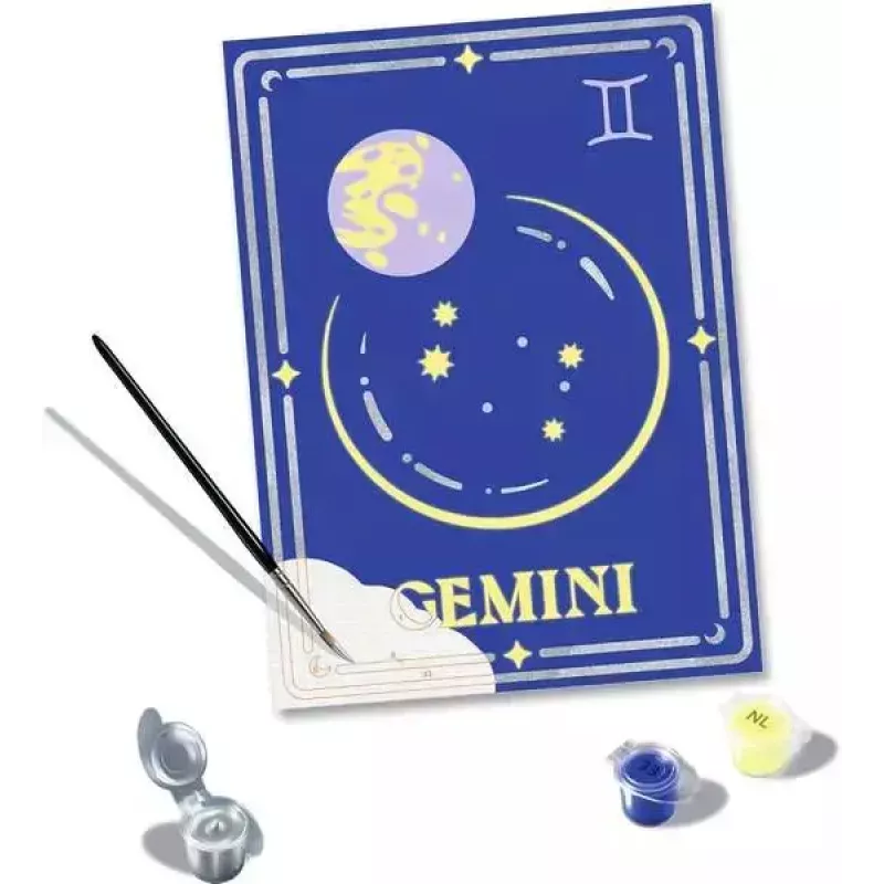 Tapybos pagal skaičius rinkinys Ravensburger CreArt Dvynių zodiako ženklas — tapybos rinkinys, autorius Ravensburger (modelis 23742)