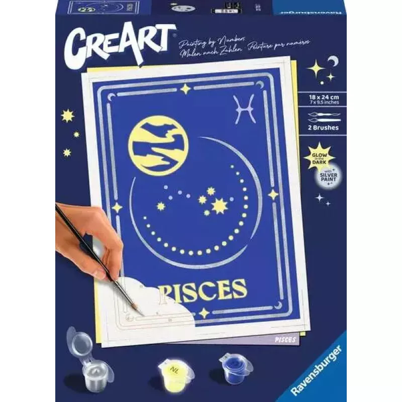 Ravensburger piešimo rinkinys CreArt — Zodiako ženklas Žuvys (23735)