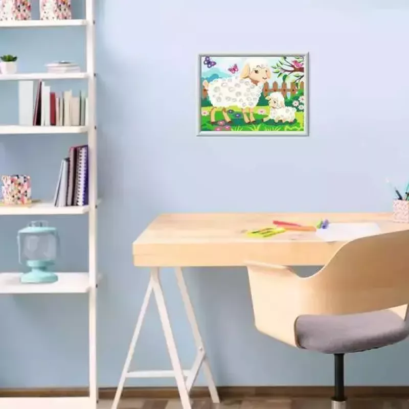 Ravensburger CreArt 23764 tapybos pagal skaičius rinkinys, avis su ėriuku