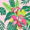 Ravensburger CreArt Tropical Plants dažymo rinkinys, modelis 23728 — tapybos pagal numerius rinkinys