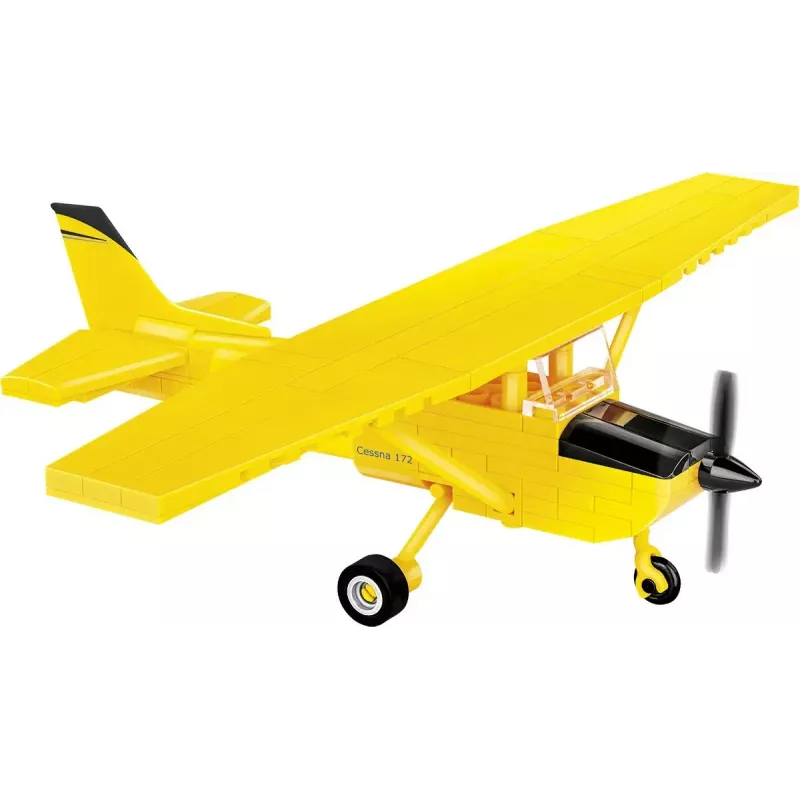 Konstruktorius Cobi Cessna 172 Skyhawk geltonas modelis 26621 - mastelio ir surinkimo rinkinys