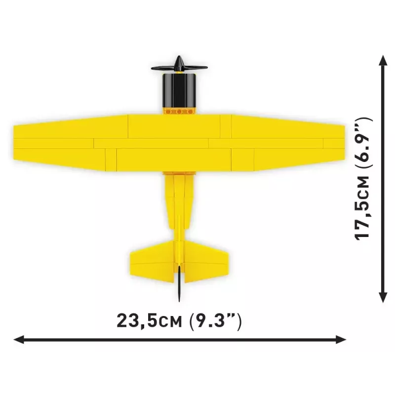 Konstruktorius Cobi Cessna 172 Skyhawk geltonas modelis 26621 - mastelio ir surinkimo rinkinys