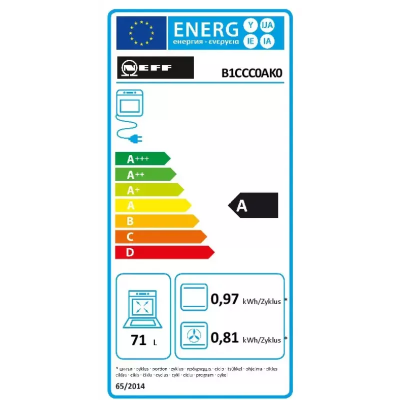 Indukcinė kaitlentė su zonomis ir elektrinė orkaitė NEFF BX38IB – 4 zonų stiklo keramikos kaitlentė, 71 l elektrinė orkaitė, juoda