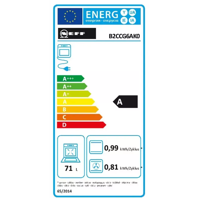 NEFF BX46PB virimo prietaisų rinkinys — zoninė indukcinė kaitlentė (4 zonos) ir elektrinė orkaitė, 71 L, stiklo keramika, juoda