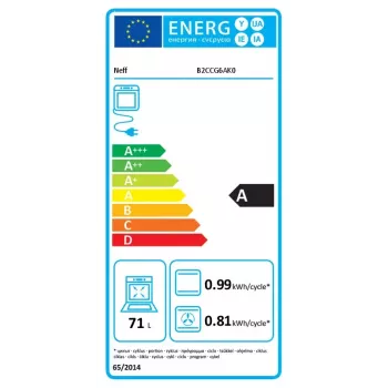 NEFF BX48PB gaminimo prietaisų rinkinys – zoninė indukcinė kaitlentė (4 zonos) ir elektrinė orkaitė (71 l), stiklo keramikos paviršius, juoda
