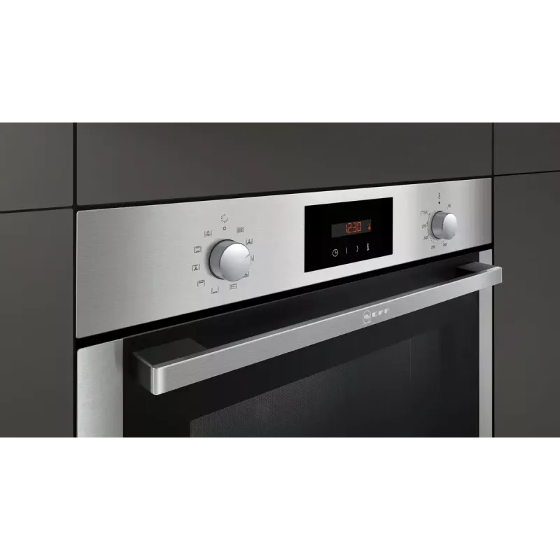 NEFF BX48P maisto gaminimo prietaisų rinkinys – Zoninė indukcinė kaitlentė (4 zonos), elektrinė orkaitė 71 l, juoda