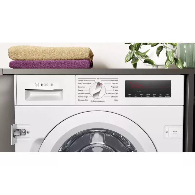 Bosch Serie 8 WIW28443 skalbimo mašina įmontuojama 8 kg 1400 aps./min balta